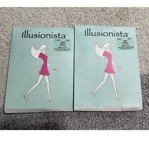 NWT Illusionista Womens Sz  Microlush Tight UltimAir Foot Black/ Charcoal (1/ea)